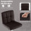 Verstellbare Drehhocker, 2er-Set, Kunstleder, Braun 4