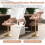 Verstellbare Barhocker aus Samt, Rosa, 2er-Set, 63-85 cm 2