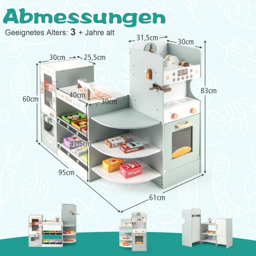 Houten speelwinkelset met automaat en kassa 2