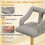 Verstellbare Samt-Barhocker, drehbar, 2er-Set, Grau 5
