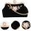 Borsa da sera elegante, perfetta per banchetti e feste, con strass e realizzata in morbido tessuto nero. 6
