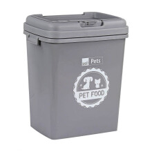 40L Pet Food Storage Bin Dark Grey Pet Food Container Dog Cat Animal Dry Feed Seed Storage Box Bin