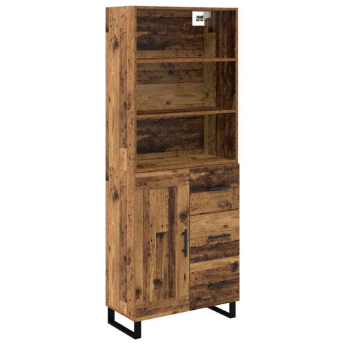 VidaXL vidaXL Highboard with Drawer 2 pcs Old Wood Engineered Wood 2