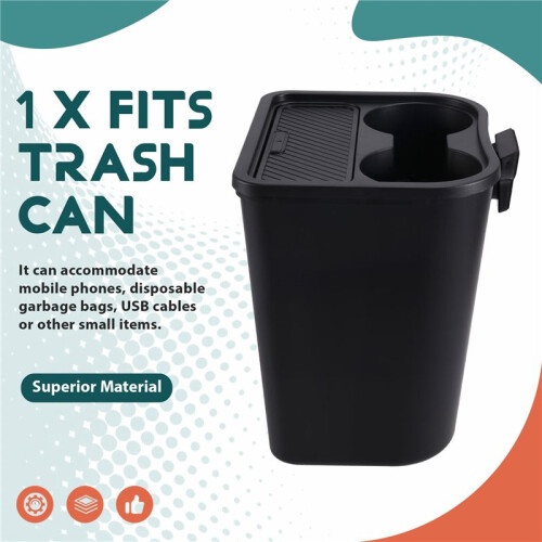 Rear  Center Console FITS Trash Can Multi-Functional with Cup Holder for  Maverick 2025 1
