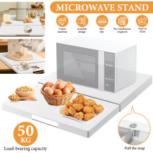 Microwave Stand Sliding Tray Pull 50KG Organizer Stable