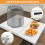 Microwave Stand Sliding Tray Pull 50KG Organizer Stable 3