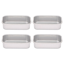 4Pcs Aluminum Alloy Loaf Tin Rectangular Non-Stick Bread Mould Bread Loaf Pans Baking Tools Kitchen Dining Bar Supplies
