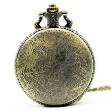 Large bronze embossed Chinese style nostalgic retro  dragon pocket watch