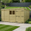 13 x 10 Pent Shed Tanalised (Double Door, With Windows) 1