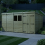 13 x 10 Pent Shed Tanalised (Double Door, With Windows) 3