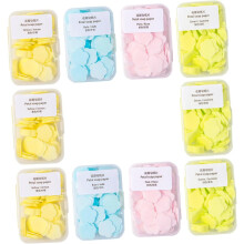 16 confezioni di fogli di sapone portatili da viaggio per la pulizia delle mani, scaglie di sapone monouso al latte, rosa e gelsomino.