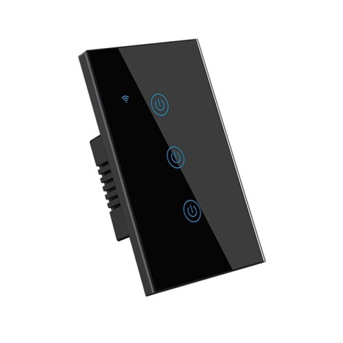 Tuya WiFi US   Stair Switches Touch Sensor LED Lights Interruptor 2way Control   3 Gang US Plug