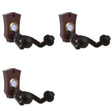 3X 2-in-1 Guitar Wall Mount with Hygrometer Humidity Meter Guitar Wall Hanger Stringed Instrument Holder Wall Hook
