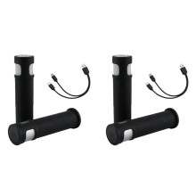 4X Puños de Manillar para Patinete Eléctrico con Intermitentes Integrados, Puños de Manillar para Bicicleta, Accesorios Universales para Patinetes