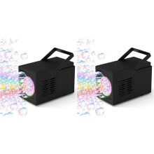 2X Volledig Automatische Bellenblaasmachine met Handbediening, Elektrisch Speelgoed, voor Buiten, Verjaardag, Zonder Batterij en met Bubbelwater A