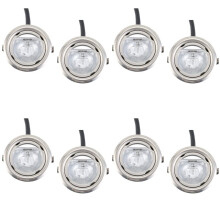8PCS 20W Halogens Bulb for Kitchen Hood 65mm Clear Glass 12V AC for Exhauster and Vent Fan Lighting
