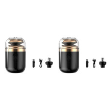 2X 2 em 1 Barbeador Elétrico Portátil Aparador de Pelos Do Nariz Barbeador Elétrico Recarregável Cápsula Barbeador de Viagem B