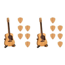 2X Wooden Guitar Pick Box with Stand - 12PCS Unique Guitar Picks, Storage Box for Guitarists,Musician Engraved