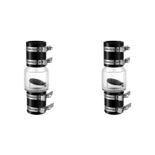 2pcs 1-1/2inch CV-150 Sump Pump Check Valve, Spring Loaded Flapper Silent Check Valve with Clamps