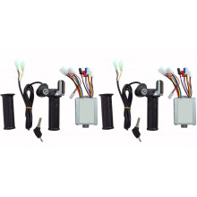 2X Electric Scooter Accessories Motor Brushed Controller & Throttle Twist Grip 24V 350W