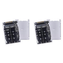 2X M.2 SSD Till U.2 Adapterkort M.2 NVMe NGFF SSD Till PCI-E U.2 SFF-8639 PC-E3.0X4 M2 Adapter Converter för 2230/2260/2280