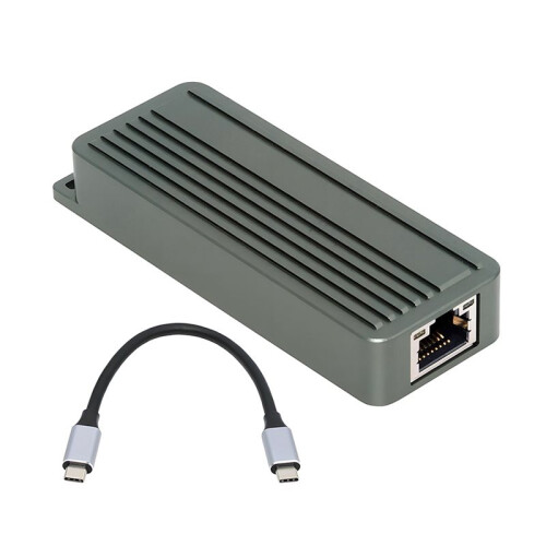 2X Ethernet Adapter USB-C Type-C USB3.2 Gen2 to 10Gbps Ethernet Network LAN Cable Adapter RTL8159 for Desktop Laptop NAS 1