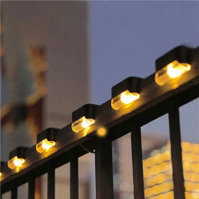 8X Solar Deck Light Waterproof Solar Power Garden Lamps Fence Light for Railing Stairs Step Fence Yard Patio Pathway