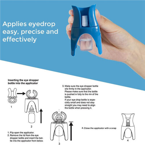 2X Eyedrop Bottle Guide Aid Dispenser, Reusable Eye Dropper Applicator, Eye Drop Helper 2