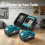 2 Pack 18V 8.0Ah Lithium Battery+Charger Replacement For Power Tools 1