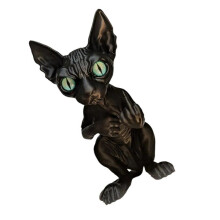 2X 3D Printed Sphinx Figurine with Realistic Eyes 15 cm Unique Home Decor and Gift for Humor Lovers
