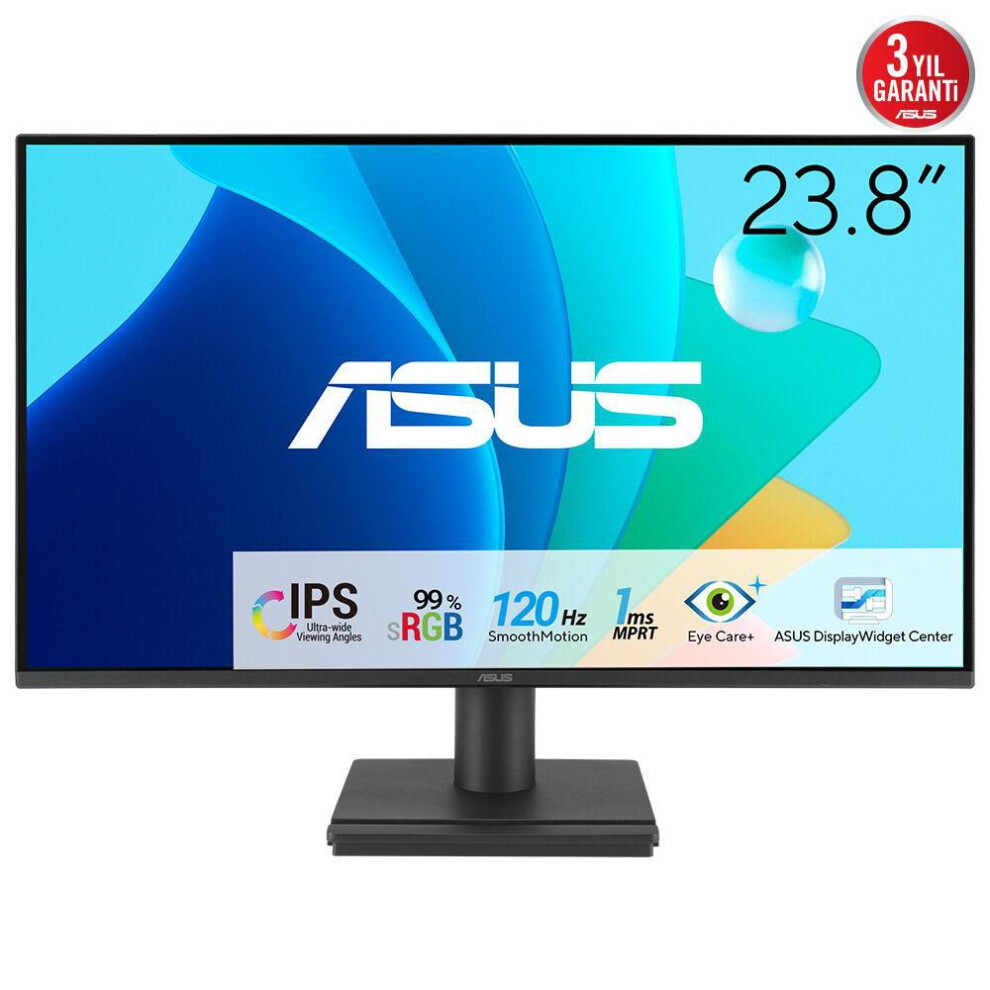 Asus 23.8" Full Hd 1920 X 1080 Ips 16.7M 1Ms Mprt 120Hz Hdmi Vga 3.5Mm 100-240V 50/60Hz 5715328232655