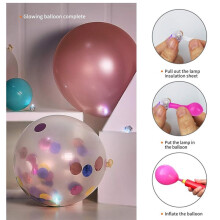 100pcs White Balloon Lights,Long Standby Waterproof Light,Battery Powered,Round Lamp for Paper Lantern