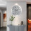 Silver Round 40cm Crushed Diamond Wall Clock 7