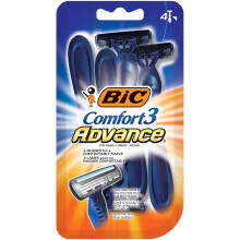 BIC Comfort 3 Advance Disposable Razors for Men, For an Ultra-Soothing and Close Shave, 4 Piece Razor Set