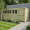 19 x 7 Pent Shed Tanalised (Single Door, With Windows) 1