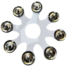 Drumbekkens Hi-Hat Tamboerijn Drumstel Alloy Bells Accessoires voor Percussie-Instrumenten Wit