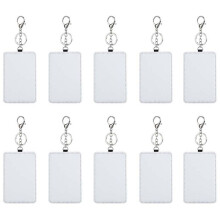 10Pcs Rectangle de Sublimation de Colorant Porte-Carte de Transport Portable Porte-Carte de Travail Porte-Carte Imprimable Porte-CléS
