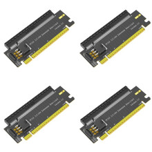 4X PCI-E 5.0 16X to X16 180 Degree Converter Adapter Card PCIE Riser Card with ATX 6Pin PWR Connector