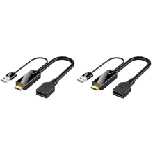 2X 4K -Compatible to DP Converter Cable HDTV Male to DP Female Adapter Conversion