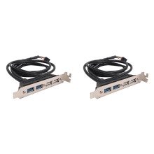 2X USB2.0 and USB 3.0 Female Header Panels to Motherboard 9-Pin 20-Pin Motherboard Extension Cable Adapter