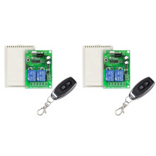 2X 433MHz Universele Afstandsbediening Schakelaar Draadloos Relais 2CH Module RF Ontvanger Zender 12V 24V voor Garagedeur