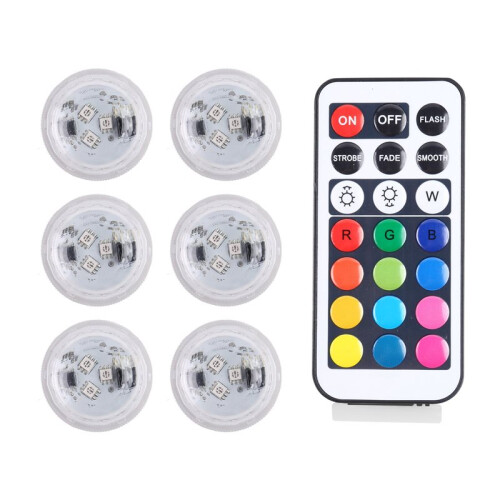 3X RGB Night Light with Wireless Remote Control LED Remote Control Waterproof Light 3D Printer Model Standard Components 1