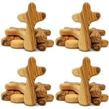 40PCS Small Olive Wood Crosses, Holding Crosses Portable Prayer Crosses