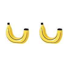 2X Simple Banana Vase Flower Arrangement Living Room Dining Room Decoration Ornaments Resin Artifact Planter with Frame