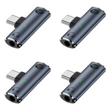 4X USB C Naar Audio-Aansluitingadapter met 100 W Snel Opladen, 2-in-1 USB C Naar 3,5 mm Vrouwelijke Hoofdtelefoon voor Type C Interface-Serie, A