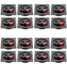16 STKS Luidsprekerbox Terminal Cup, Lente Vierkante Subwoofer Box Terminal Binding Post Connector voor DIY Thuis Auto Luidspreker