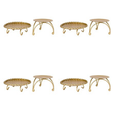 Candle Holder Gold Candle Holders Set of 8 Decorative Handmade Iron Pillar Plate Candle Holder