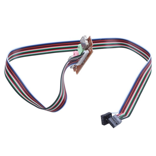 4X PC Computer USB-Poort Audio Headset Microfoon Kabelsteun Voorpaneel 2
