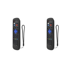 2X Siliconen Hoesje voor TCL voor R50B7120UK R55A7200GTUK TV-Afstandsbediening Beschermhoes Zwart
