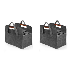 2X 6 Cup  Drink Carrier for Delivery, Insulated Reusable Drink Basket with Folding Design and Adjustable Dividers